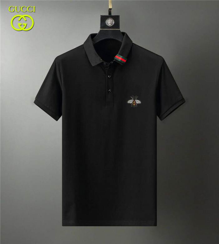 Wholesale Cheap G ucci Polo Short Sleeve Lapel T Shirts for Sale
