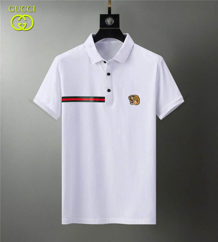 Wholesale Cheap G ucci Polo Short Sleeve Lapel T Shirts for Sale