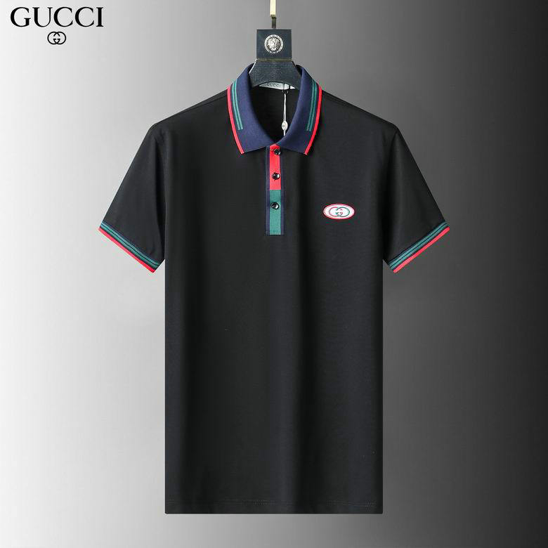 Wholesale Cheap G ucci men Short Sleeve Polo Lapel T-Shirts for Sale