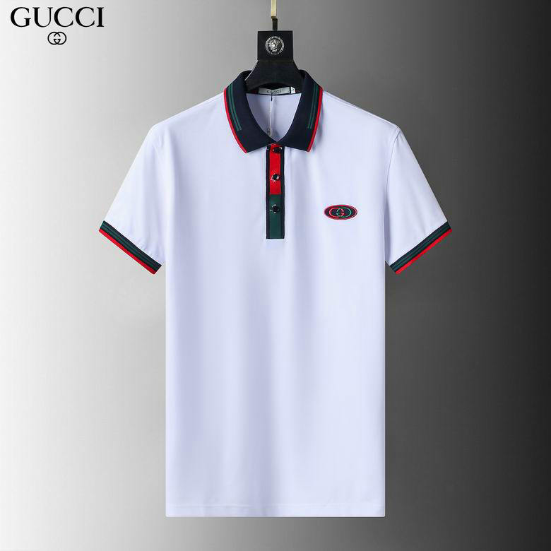 Wholesale Cheap G ucci men Short Sleeve Polo Lapel T-Shirts for Sale