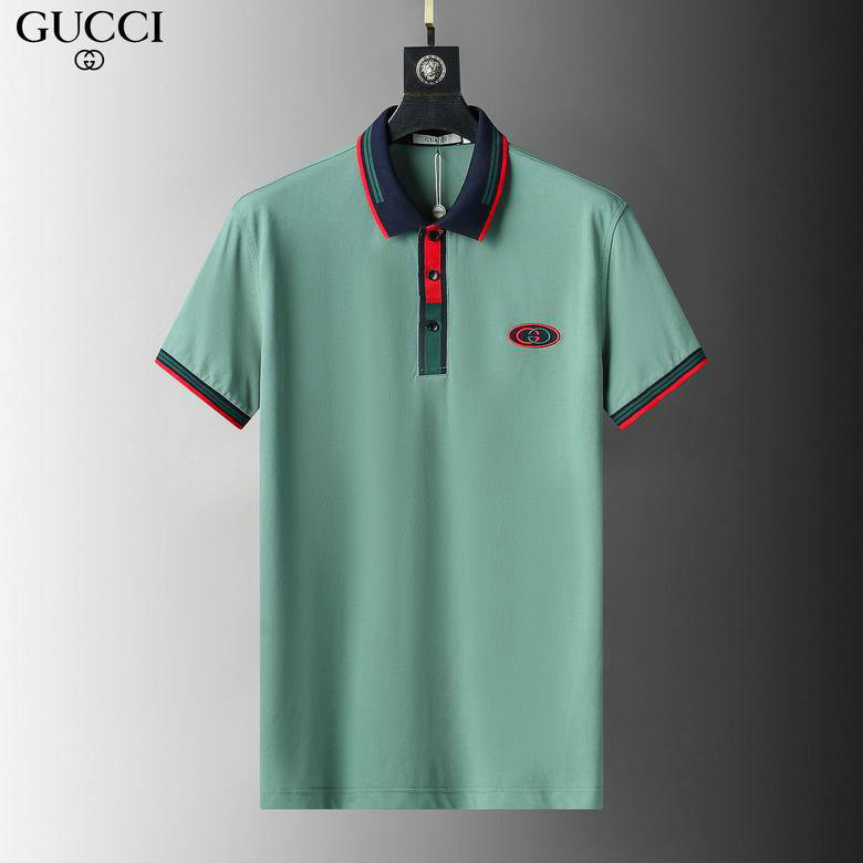 Wholesale Cheap G ucci men Short Sleeve Polo Lapel T-Shirts for Sale