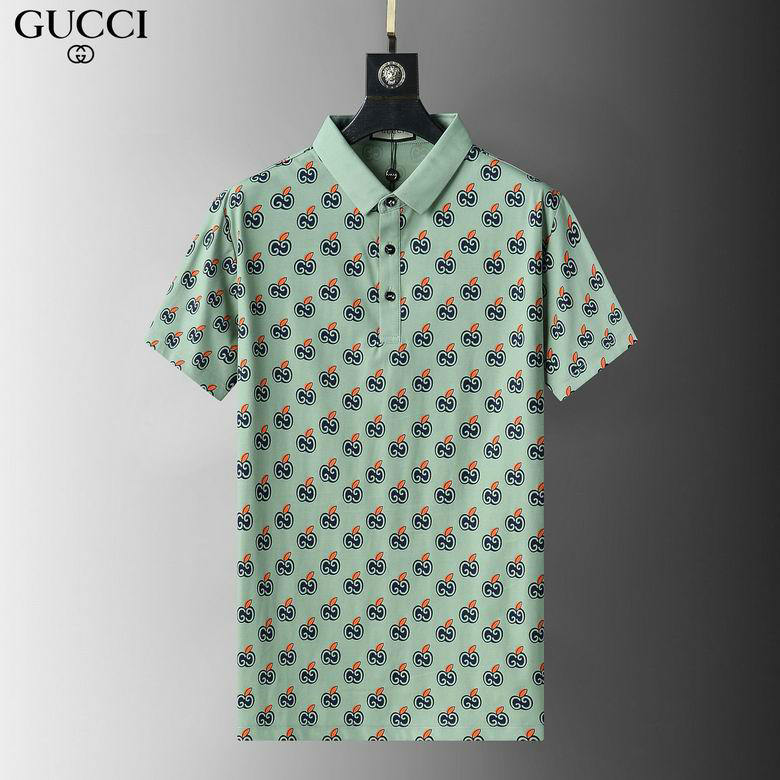 Wholesale Cheap G ucci men Short Sleeve Polo Lapel T-Shirts for Sale