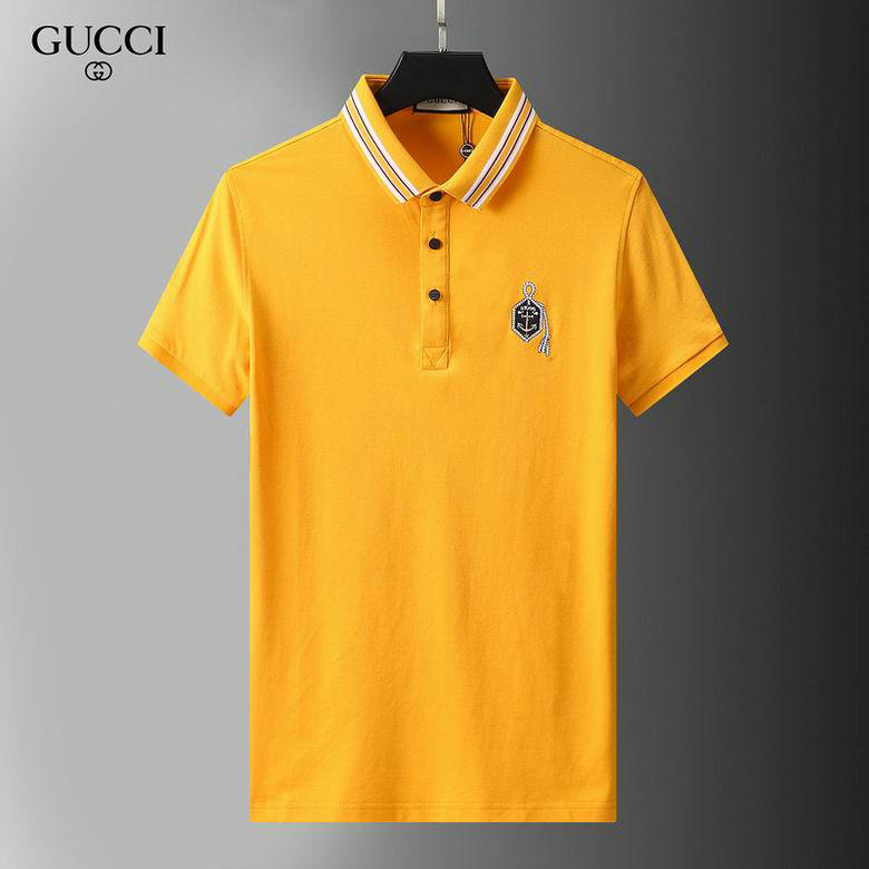 Wholesale Cheap G ucci men Short Sleeve Polo Lapel T-Shirts for Sale