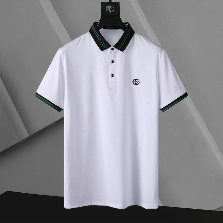Wholesale Cheap G ucci men Short Sleeve Polo Lapel T-Shirts for Sale
