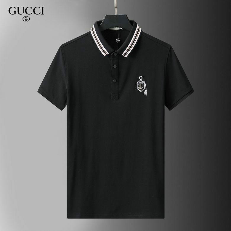 Wholesale Cheap G ucci men Short Sleeve Polo Lapel T-Shirts for Sale