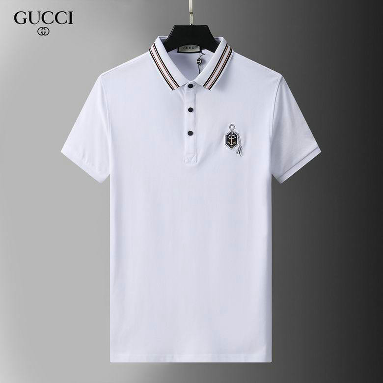 Wholesale Cheap G ucci men Short Sleeve Polo Lapel T-Shirts for Sale