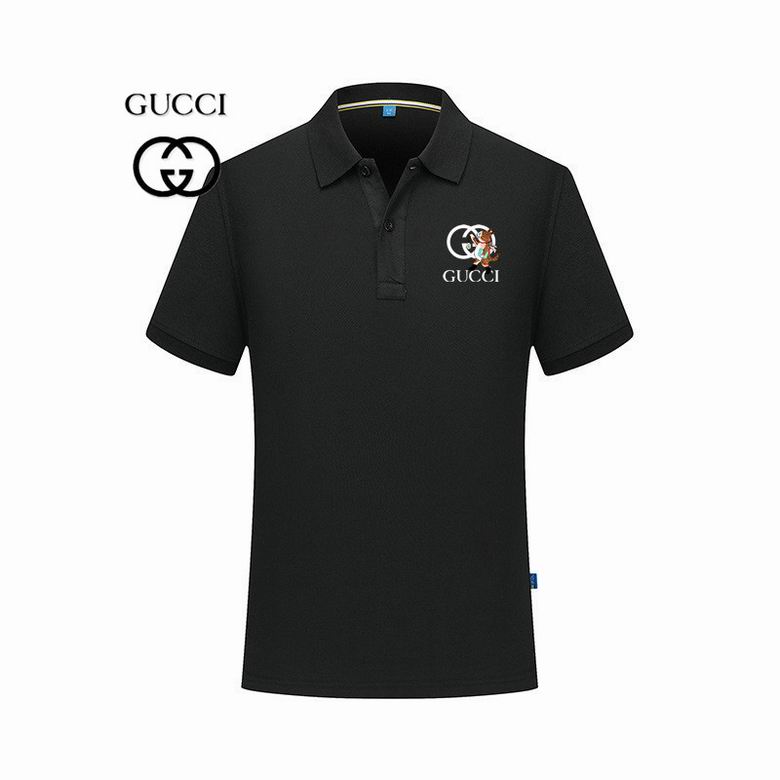 Wholesale Cheap G ucci Polo Short Sleeve Lapel T Shirts for Sale