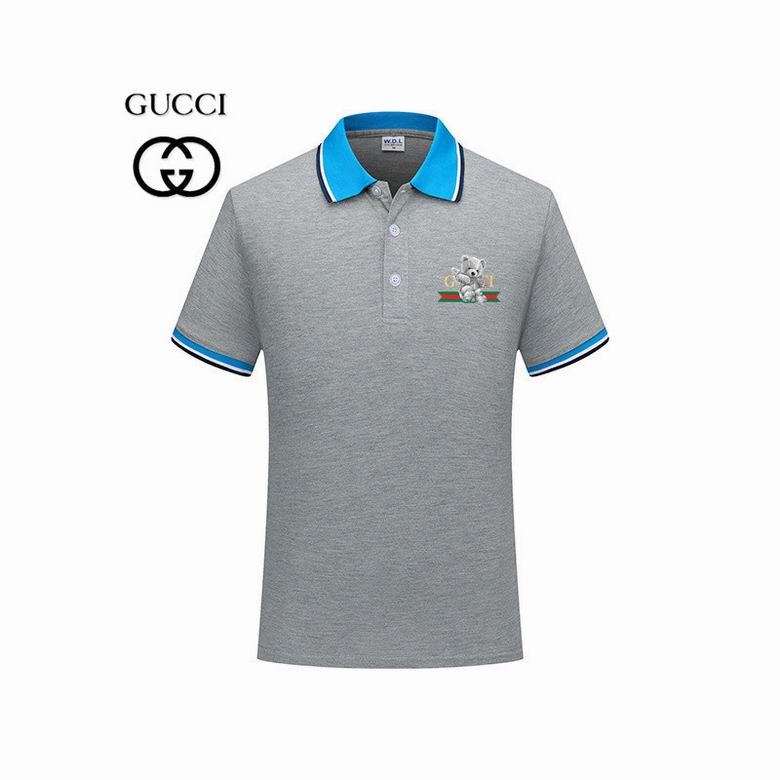 Wholesale Cheap G ucci Polo Short Sleeve Lapel T Shirts for Sale