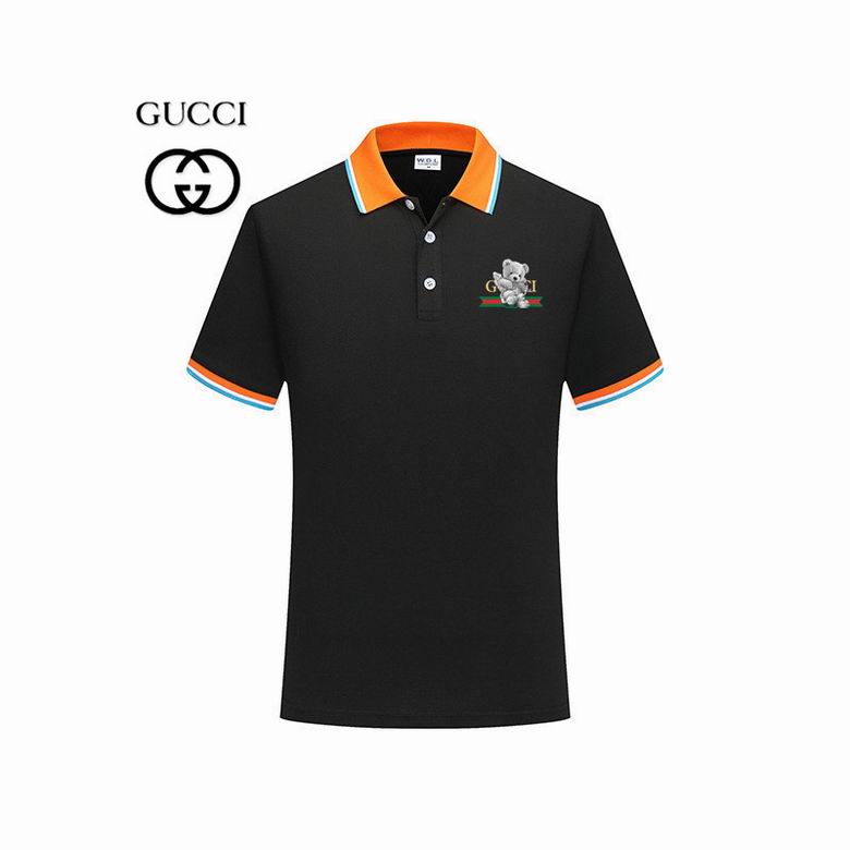 Wholesale Cheap G ucci Polo Short Sleeve Lapel T Shirts for Sale
