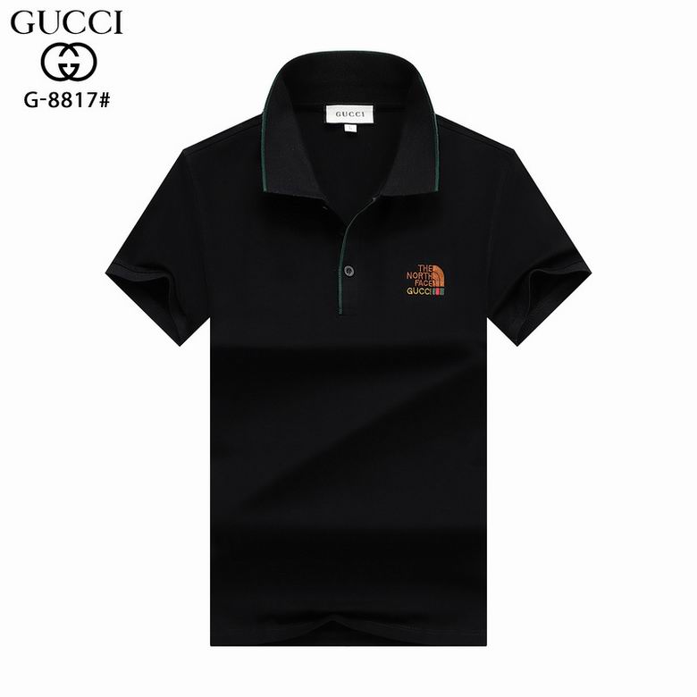 Wholesale Cheap G ucci Polo Short Sleeve Lapel T Shirts for Sale