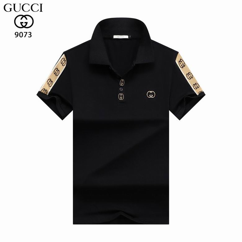Wholesale Cheap G ucci Polo Short Sleeve Lapel T Shirts for Sale
