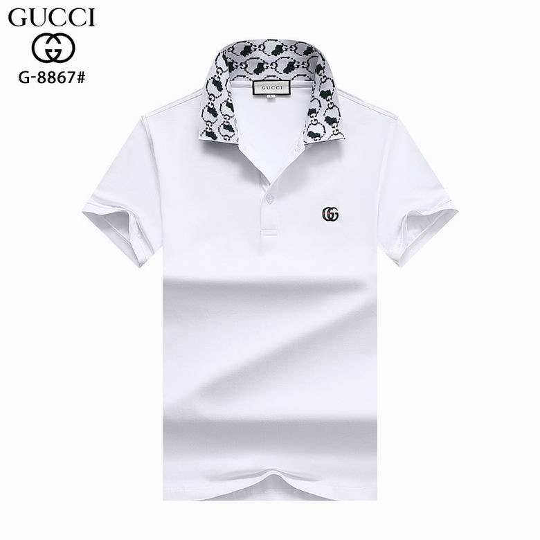 Wholesale Cheap G ucci Polo Short Sleeve Lapel T Shirts for Sale