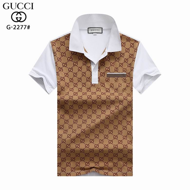 Wholesale Cheap G ucci Polo Short Sleeve Lapel T Shirts for Sale