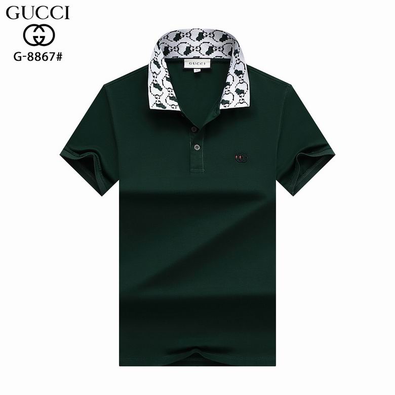 Wholesale Cheap G ucci Polo Short Sleeve Lapel T Shirts for Sale