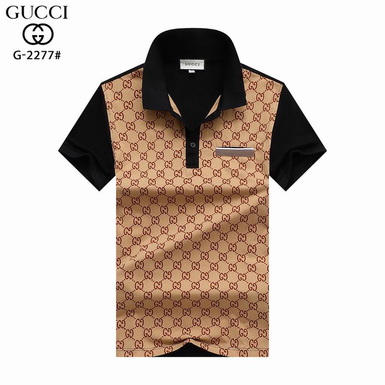 Wholesale Cheap G ucci Polo Short Sleeve Lapel T Shirts for Sale