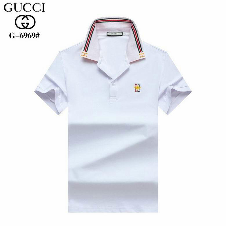 Wholesale Cheap G ucci men Short Sleeve Polo Lapel T-Shirts for Sale