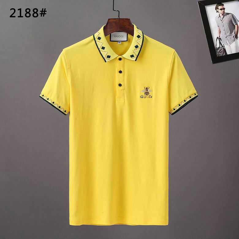 Wholesale Cheap G ucci men Short Sleeve Polo Lapel T-Shirts for Sale
