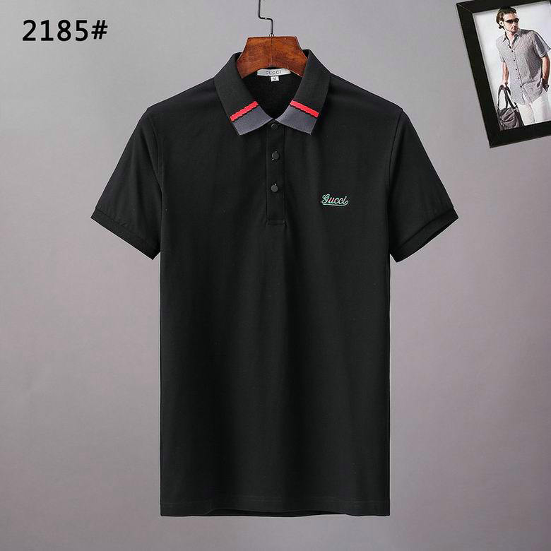 Wholesale Cheap G ucci men Short Sleeve Polo Lapel T-Shirts for Sale