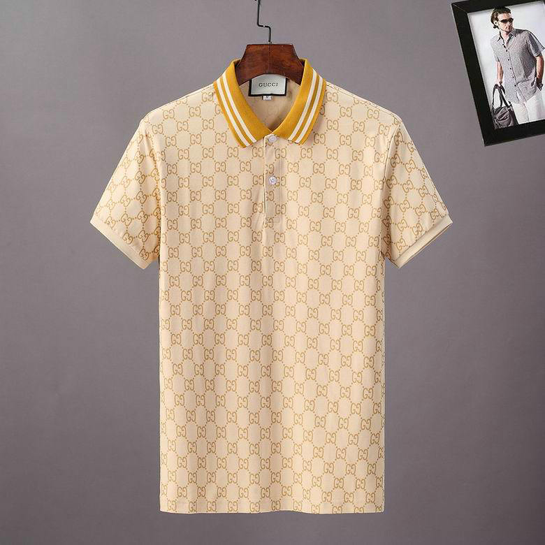 Wholesale Cheap G ucci men Short Sleeve Polo Lapel T-Shirts for Sale