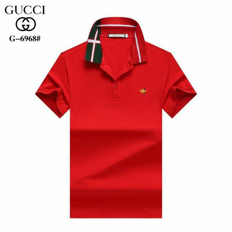 Wholesale Cheap G ucci men Short Sleeve Polo Lapel T-Shirts for Sale