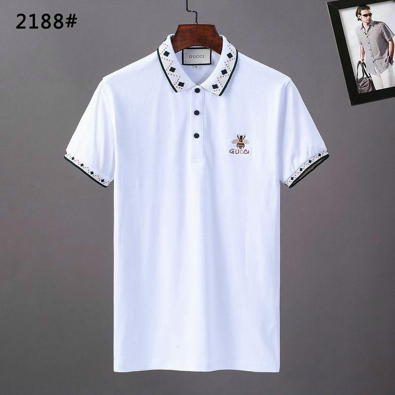 Wholesale Cheap G ucci men Short Sleeve Polo Lapel T-Shirts for Sale