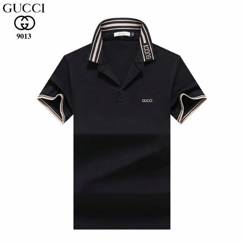 Wholesale Cheap G ucci men Short Sleeve Polo Lapel T-Shirts for Sale
