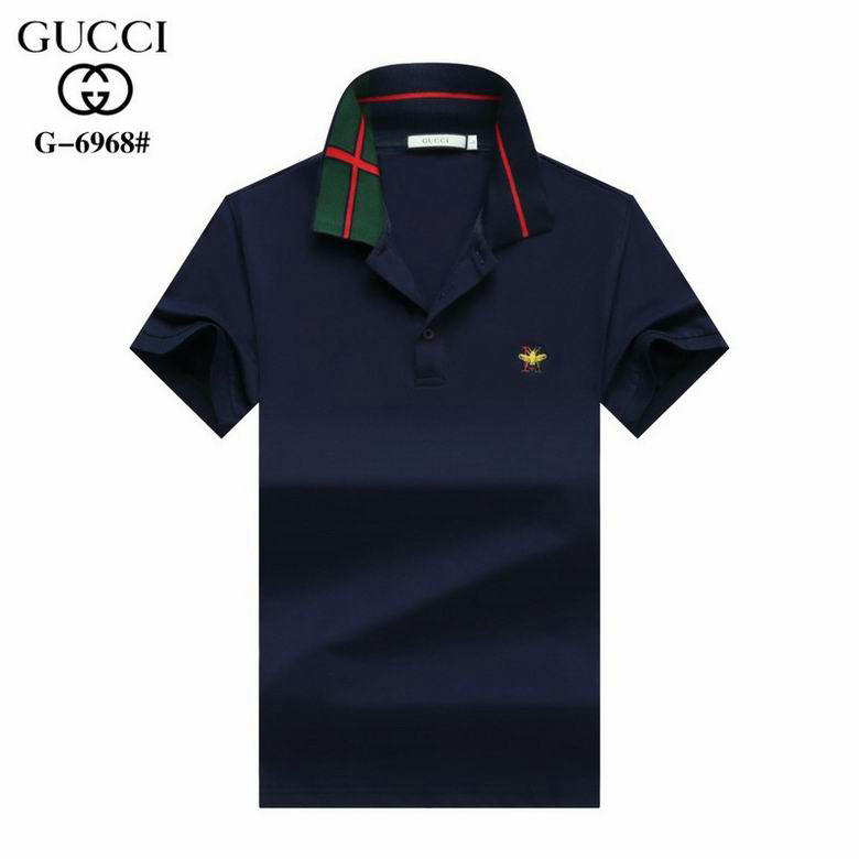 Wholesale Cheap G ucci men Short Sleeve Polo Lapel T-Shirts for Sale