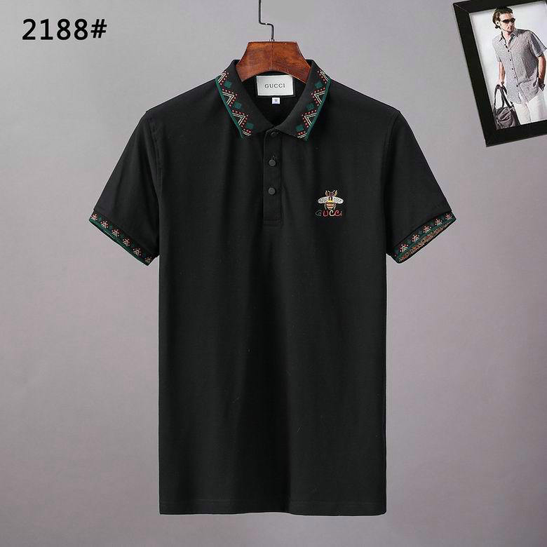 Wholesale Cheap G ucci men Short Sleeve Polo Lapel T-Shirts for Sale