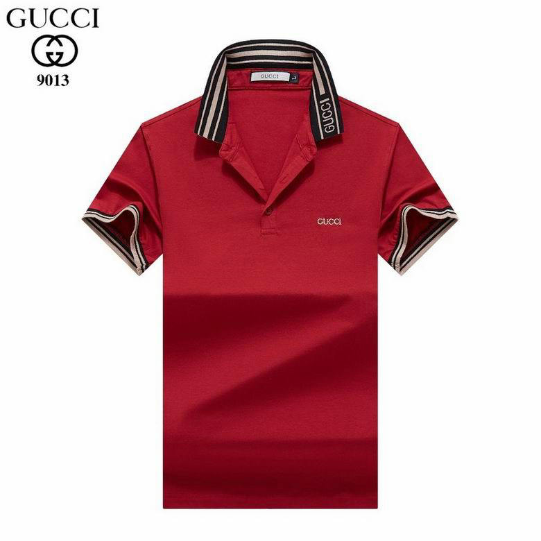 Wholesale Cheap G ucci men Short Sleeve Polo Lapel T-Shirts for Sale