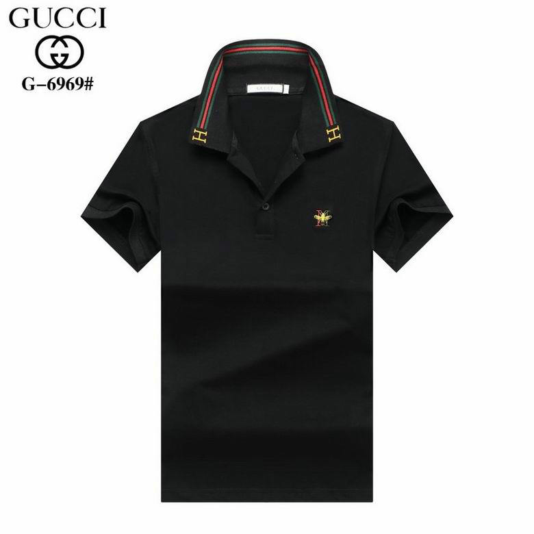 Wholesale Cheap G ucci men Short Sleeve Polo Lapel T-Shirts for Sale