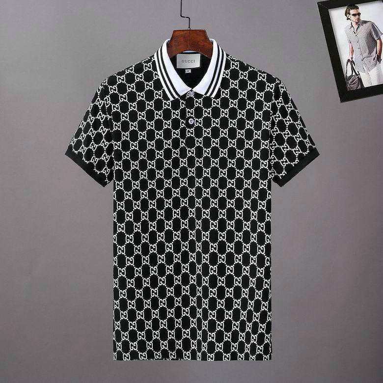 Wholesale Cheap G ucci men Short Sleeve Polo Lapel T-Shirts for Sale