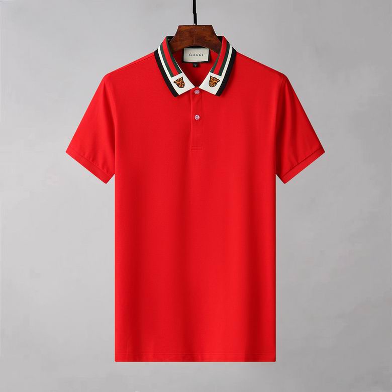 Wholesale Cheap G ucci Polo Short Sleeve Lapel T Shirts for Sale