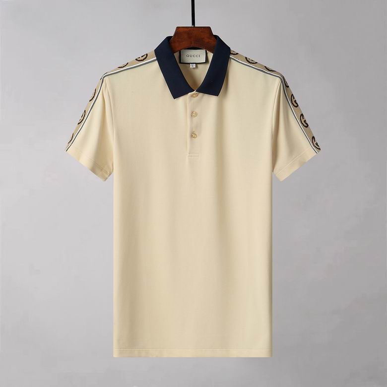 Wholesale Cheap G ucci Polo Short Sleeve Lapel T Shirts for Sale