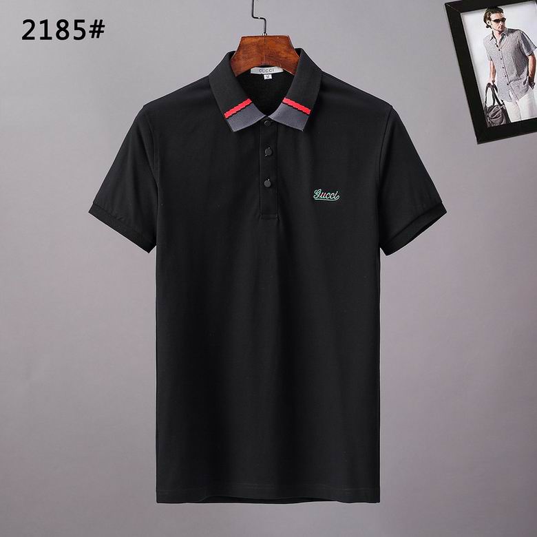 Wholesale Cheap G ucci Polo Short Sleeve Lapel T Shirts for Sale