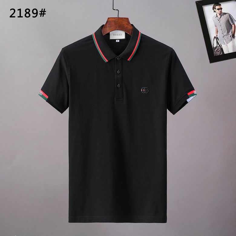 Wholesale Cheap G ucci Polo Short Sleeve Lapel T Shirts for Sale