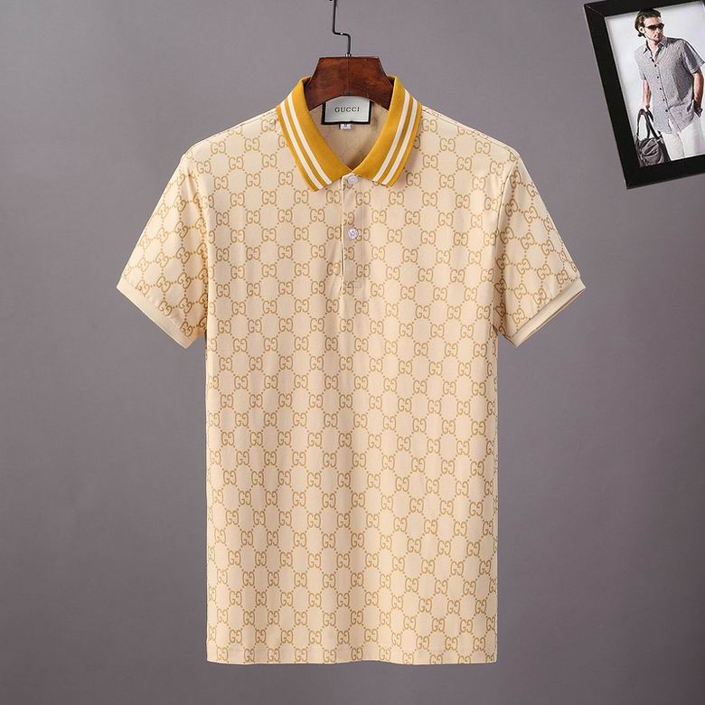 Wholesale Cheap G ucci Polo Short Sleeve Lapel T Shirts for Sale
