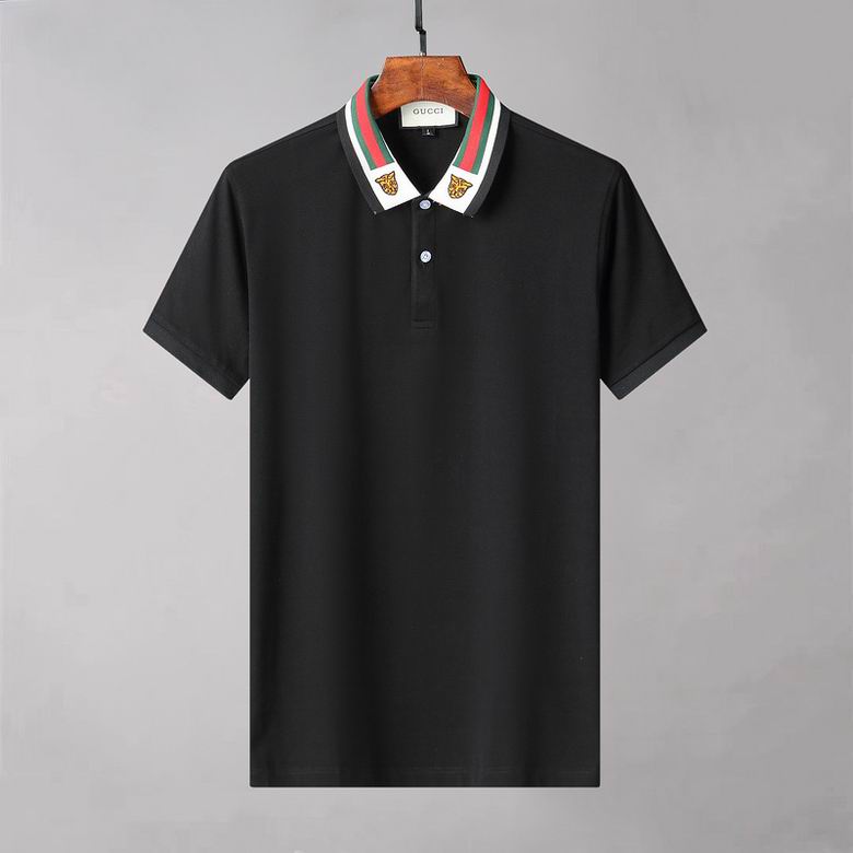 Wholesale Cheap G ucci Polo Short Sleeve Lapel T Shirts for Sale