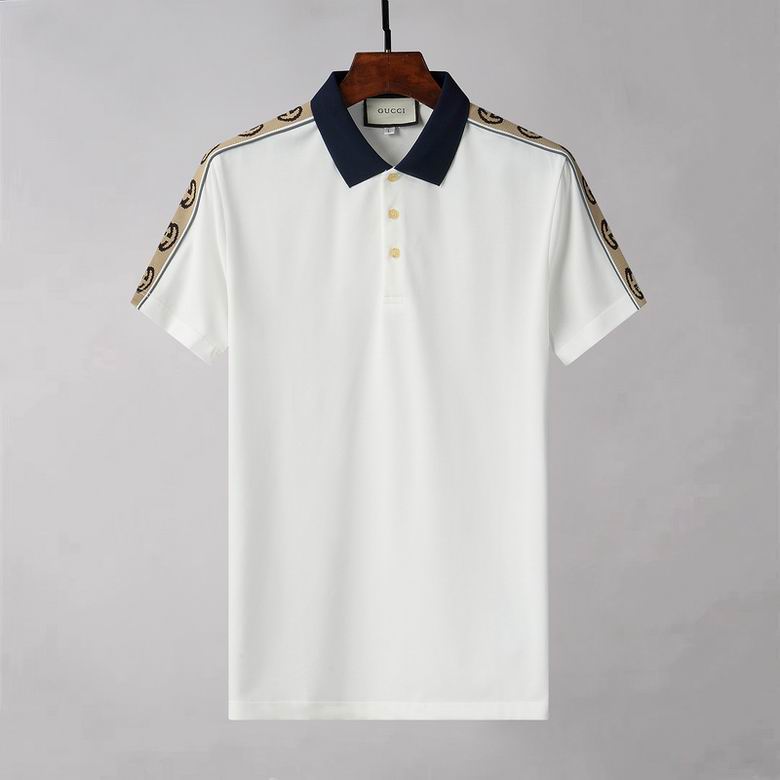 Wholesale Cheap G ucci Polo Short Sleeve Lapel T Shirts for Sale