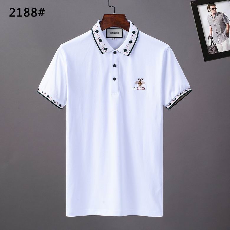 Wholesale Cheap G ucci Polo Short Sleeve Lapel T Shirts for Sale