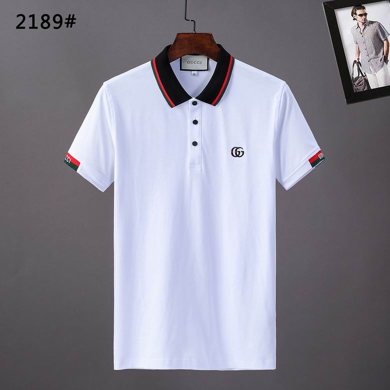 Wholesale Cheap G ucci Polo Short Sleeve Lapel T Shirts for Sale
