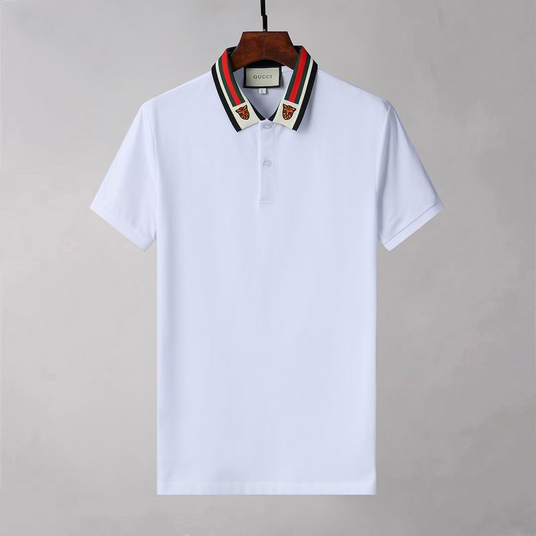 Wholesale Cheap G ucci Polo Short Sleeve Lapel T Shirts for Sale