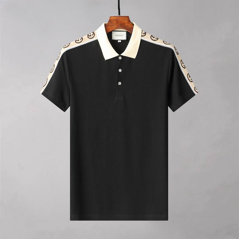 Wholesale Cheap G ucci Polo Short Sleeve Lapel T Shirts for Sale