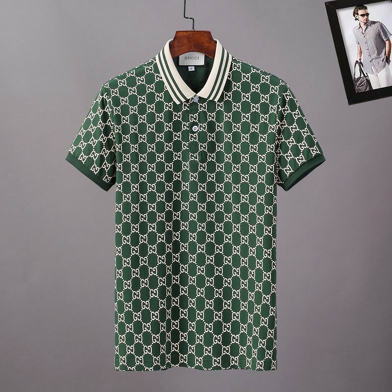 Wholesale Cheap G ucci Polo Short Sleeve Lapel T Shirts for Sale