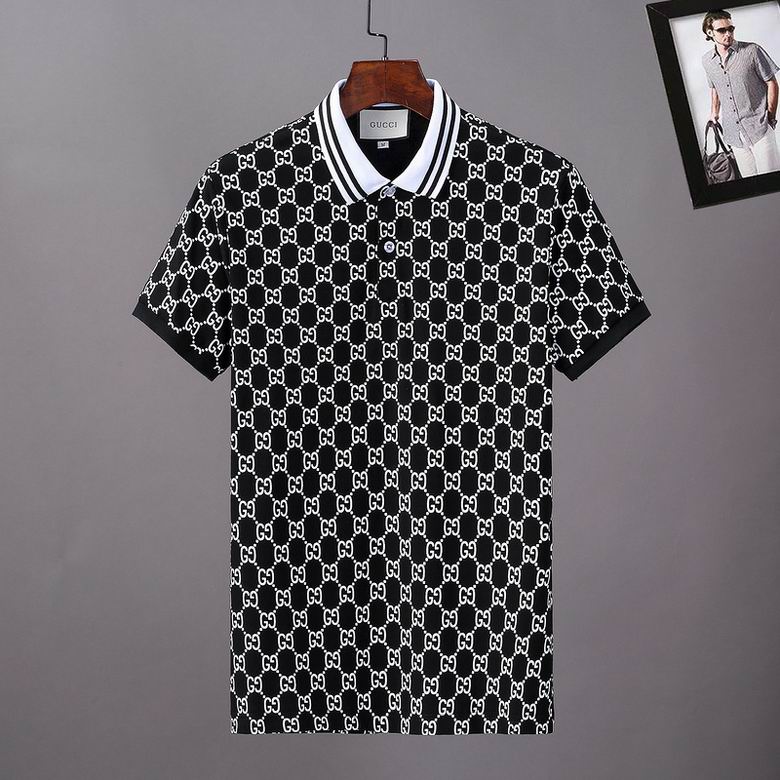 Wholesale Cheap G ucci Polo Short Sleeve Lapel T Shirts for Sale