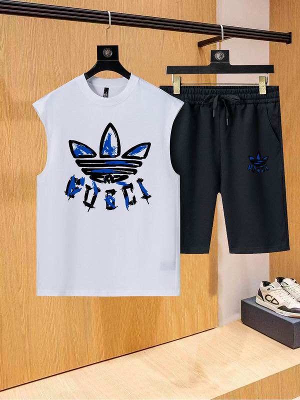Wholesale High-quality G.ucci Short Sleeve Replica Designer Tracksuits Sets for sale