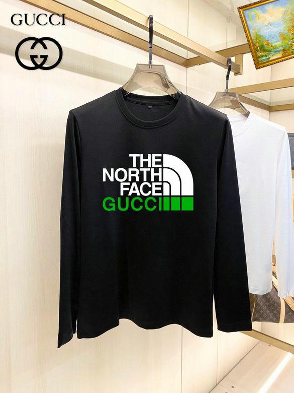 Wholesale Cheap G.ucci Long Sleeve Round Collar T Shirts for Sale