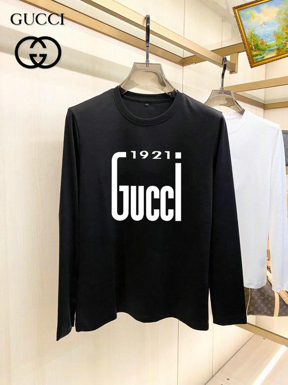 Wholesale Cheap G.ucci Long Sleeve Round Collar T Shirts for Sale