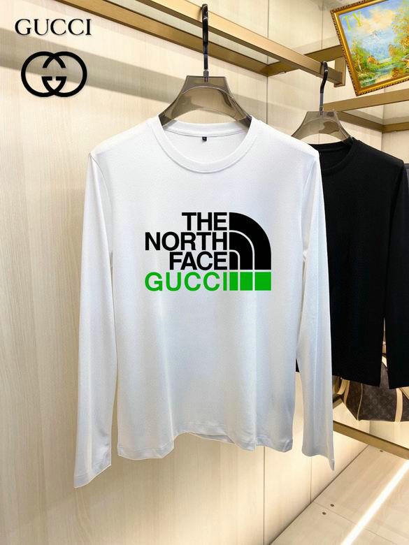 Wholesale Cheap G.ucci Long Sleeve Round Collar T Shirts for Sale