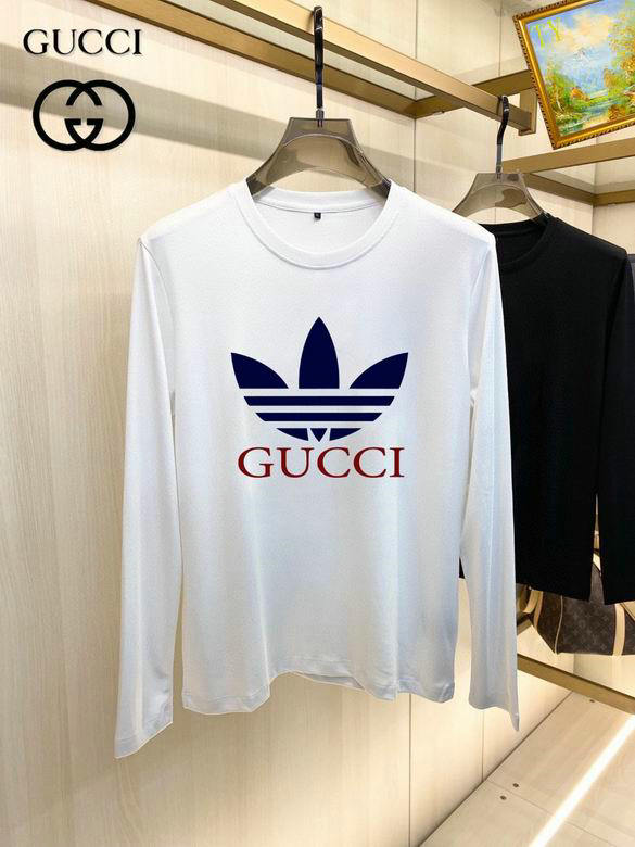Wholesale Cheap G.ucci Long Sleeve Round Collar T Shirts for Sale