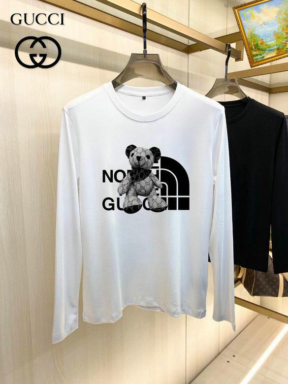 Wholesale Cheap G.ucci Long Sleeve Round Collar T Shirts for Sale